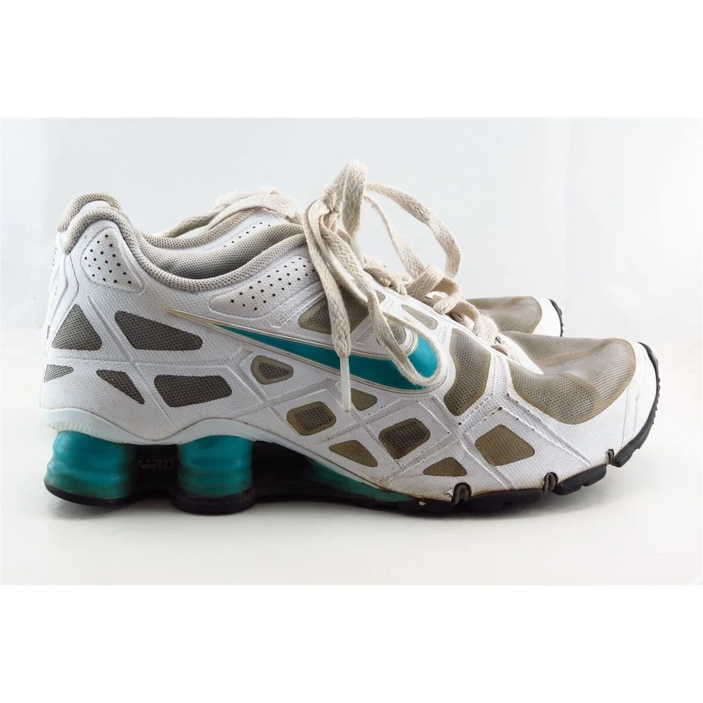 Nike Shox Turbo White Synthetic Athletic Girls Shoes‎ Size 6